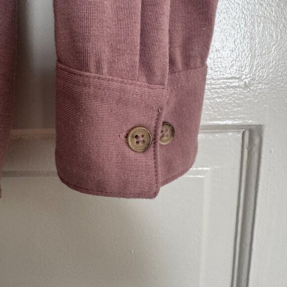 Free Fly Apparel - Women's Mauve Long-Sleeved Button Down Bamboo Shirt - S - Picture 5 of 7